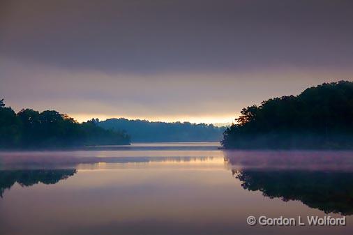 Lifting Fog At Sunrise_21588.jpg - Photographed at Killenbeck Lake near Outlet, Ontario, Canada.